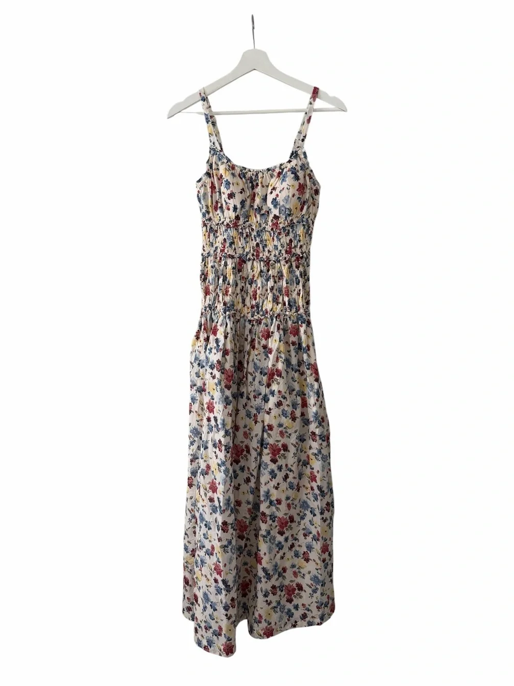Abercrombie & Fitch Bra Free Smocked Drop Waist Maxi Dress Size Small